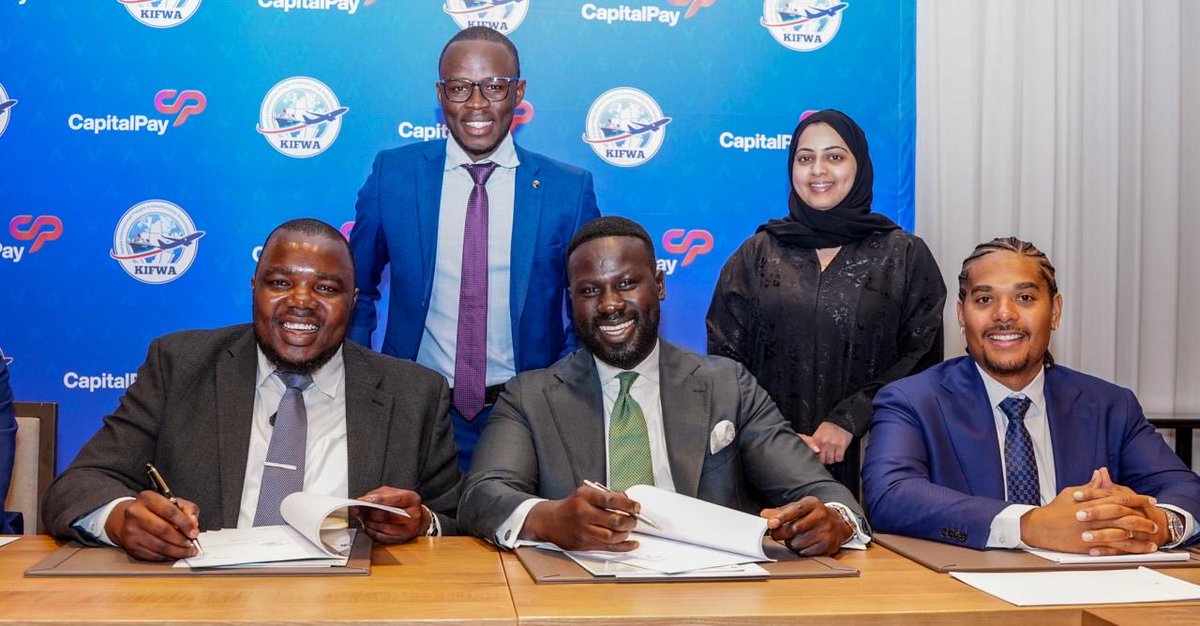 Garang Mayom Malek at the CapitalPay and KIFWA agreement signing