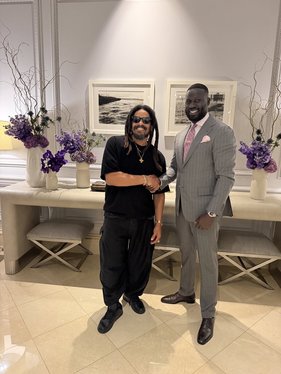 Garang Mayom Malek meeting Rohan Marley